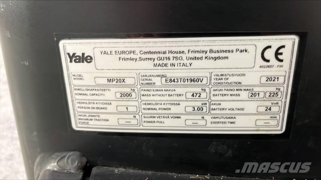 Yale MP 20 X 平台型低架升降機