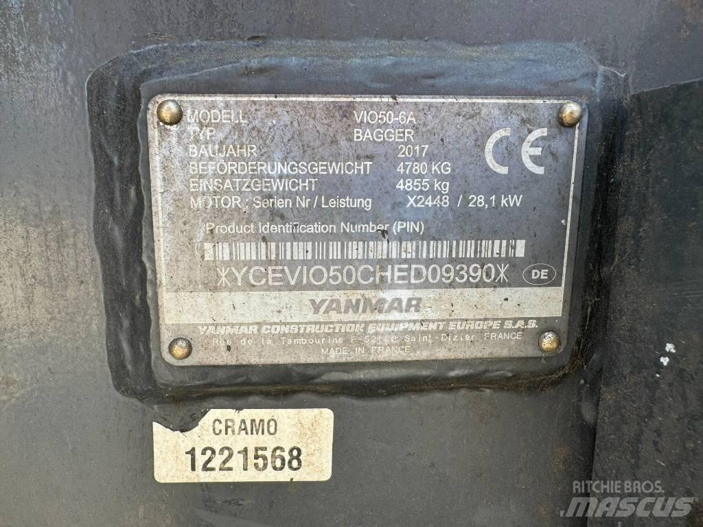 Yanmar ViO50-6A 小型挖土機/掘鑿機<7t(小型挖掘機)