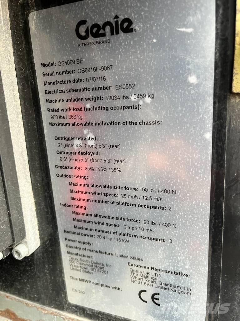 Genie GS4069 BE 剪式升降機