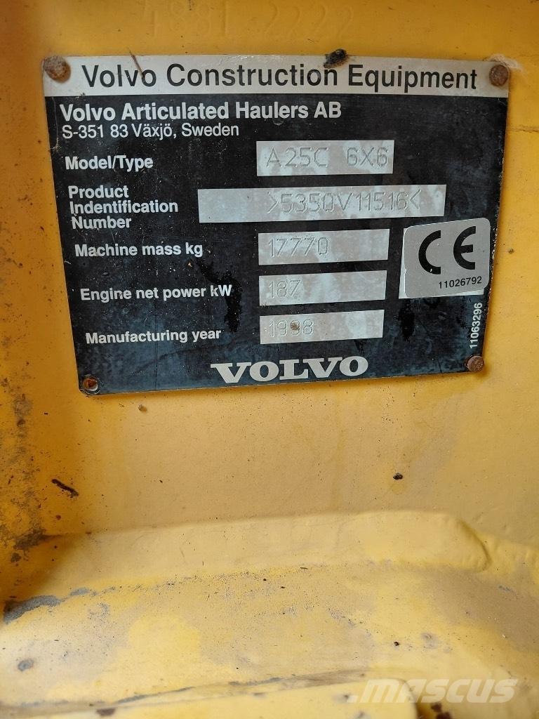 Volvo A 25 C 鉸接式起吊車