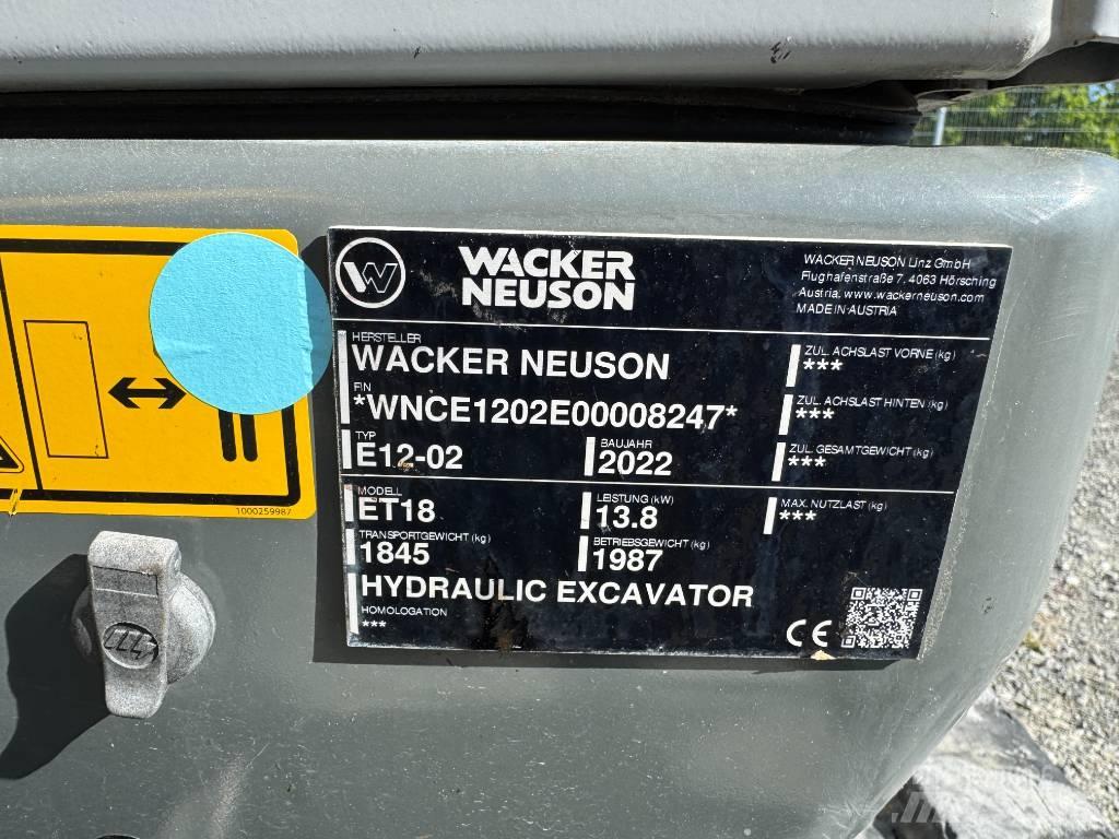 Wacker Neuson ET18 履帶式 挖土機/掘鑿機/挖掘機