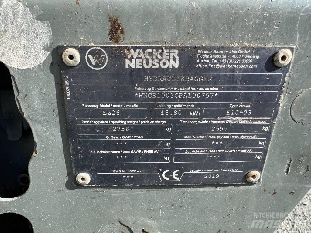 Wacker Neuson EZ26 履帶式 挖土機/掘鑿機/挖掘機