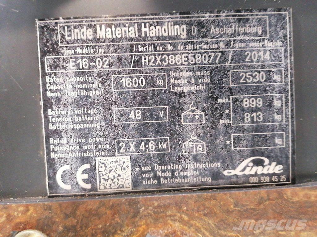 Linde E16-02 電動堆高機