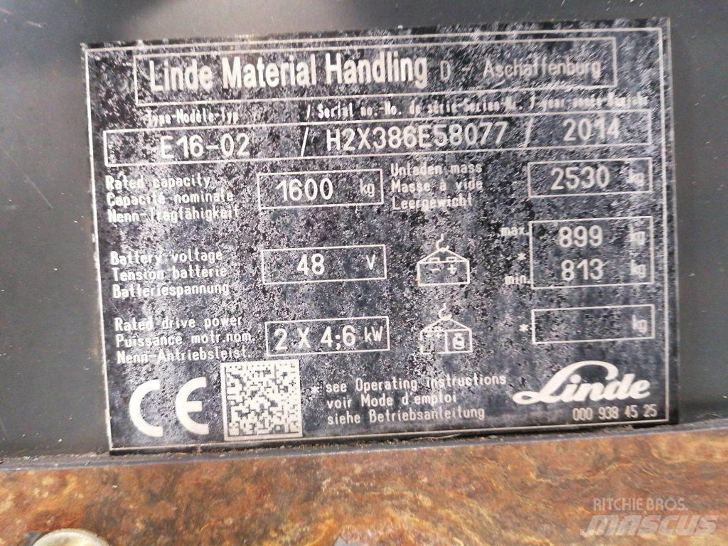 Linde E16-02 電動堆高機