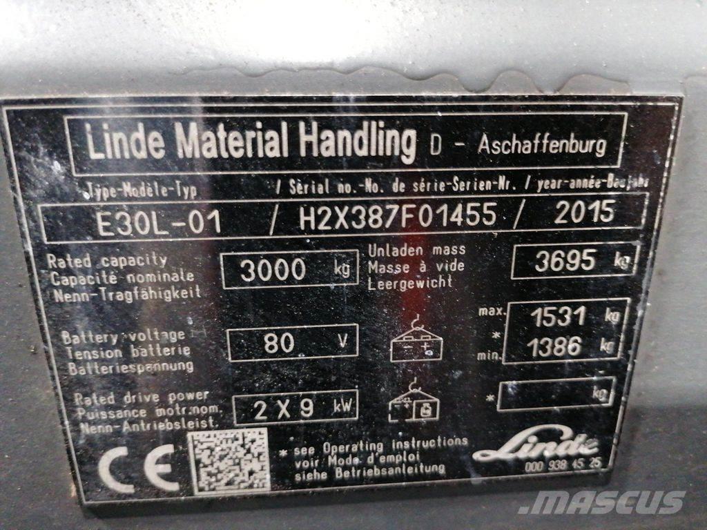 Linde E30L-01 電動堆高機
