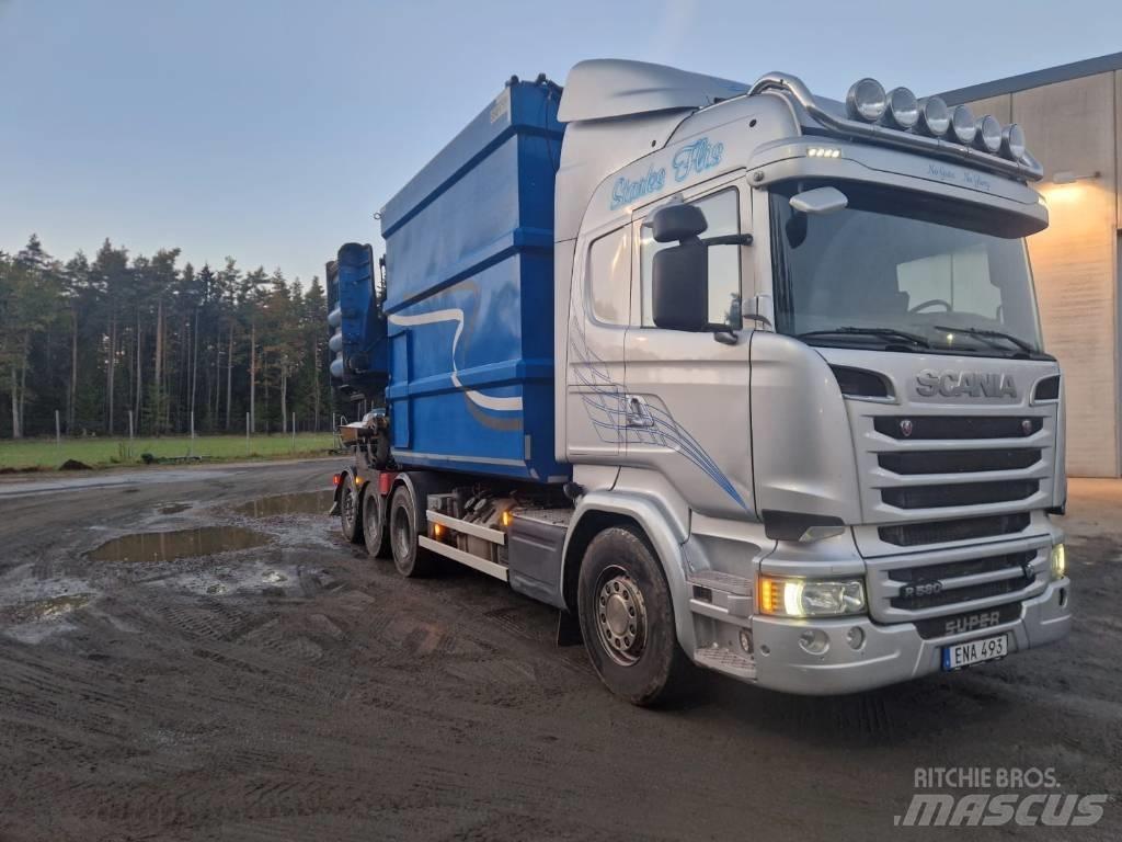 Scania R 580 LB 碎木機