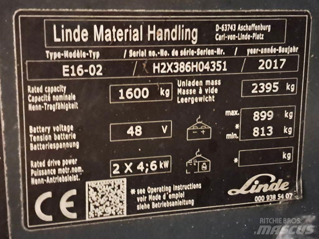 Linde E16-02 電動堆高機