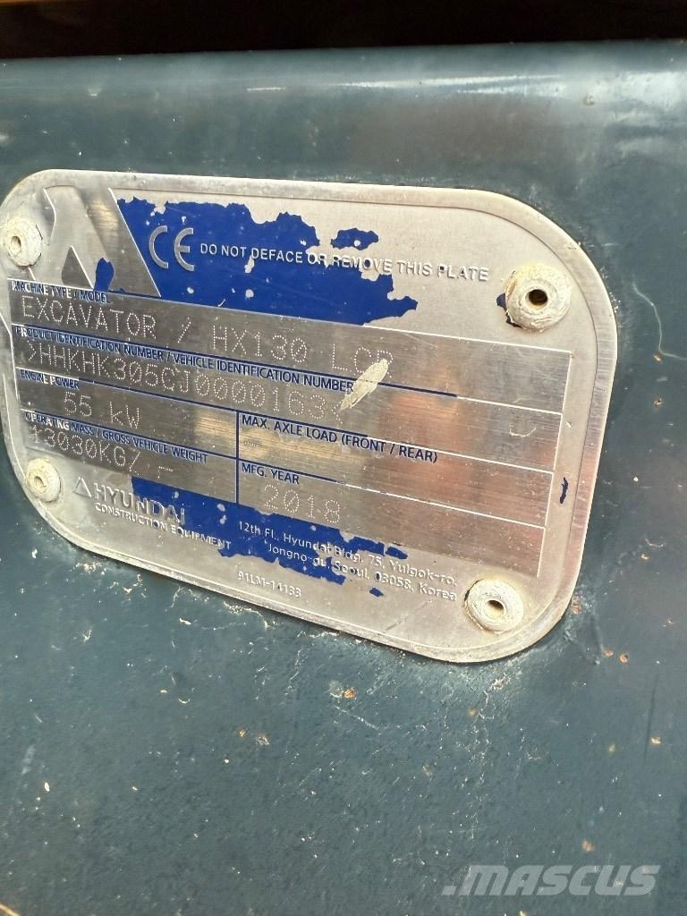 Hyundai HX 130 LCR 履帶式 挖土機/掘鑿機/挖掘機