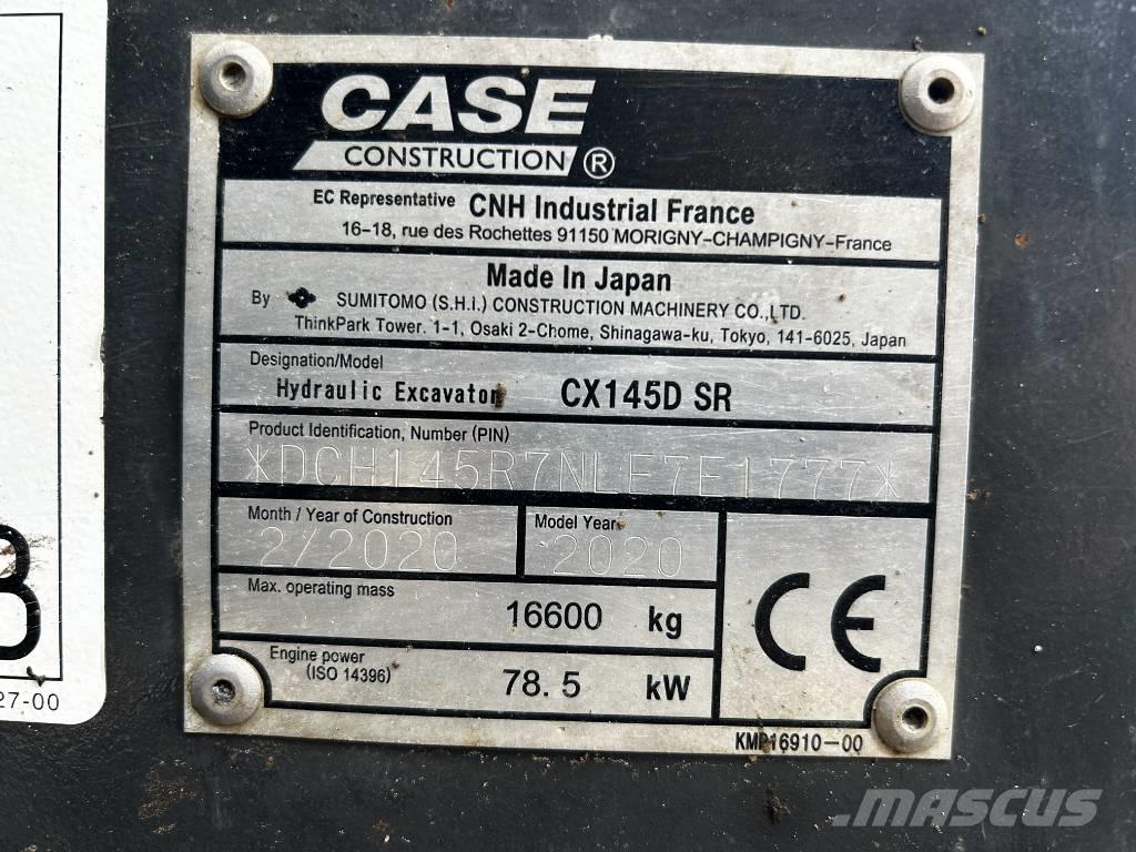 CASE CX 145 D SR 履帶式 挖土機/掘鑿機/挖掘機