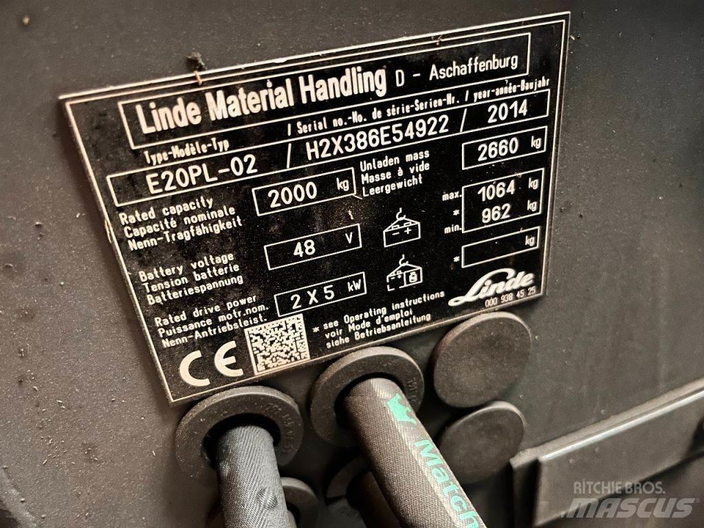 Linde E20PL-02 電動堆高機