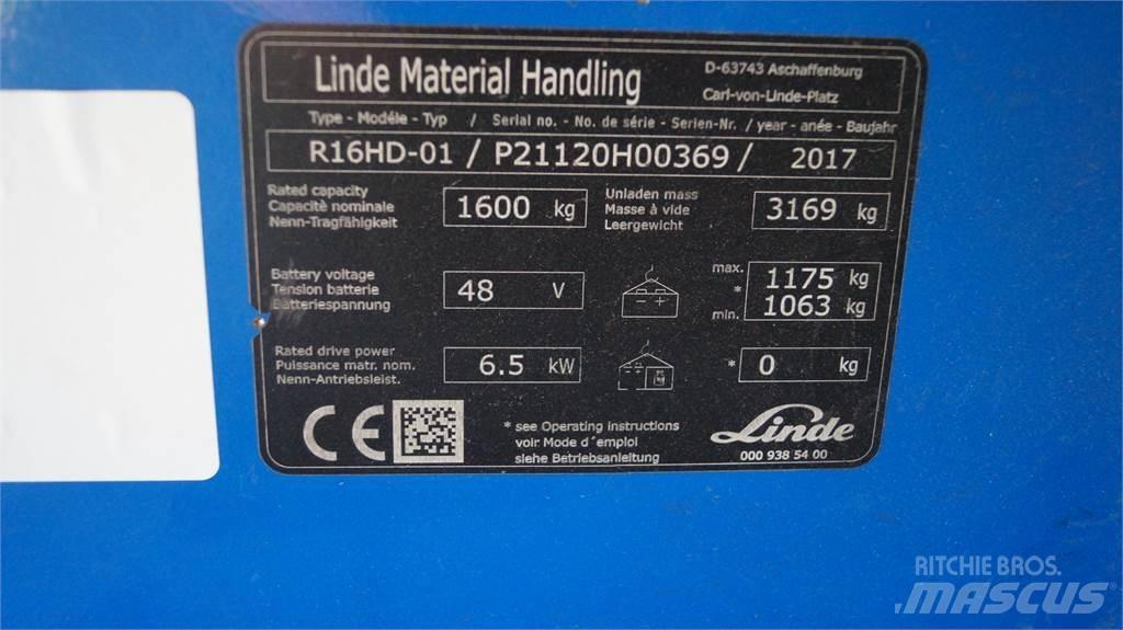 Linde R16HD 前伸式堆高機(叉車)