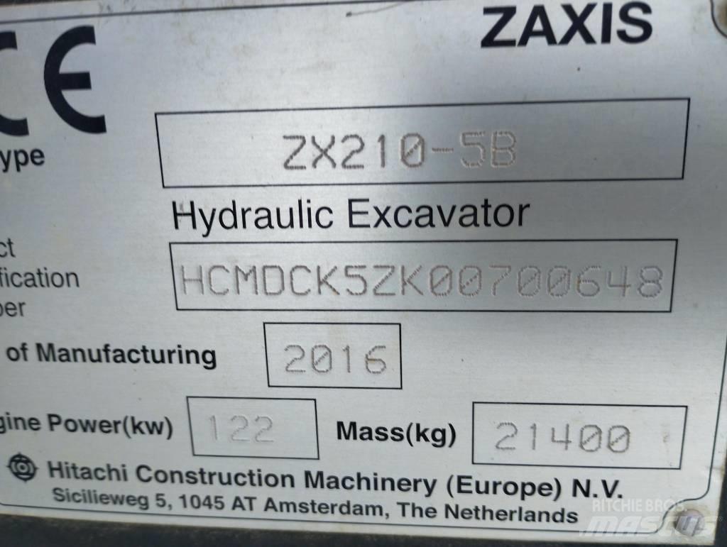 Hitachi ZX 210-5B 履帶式 挖土機/掘鑿機/挖掘機