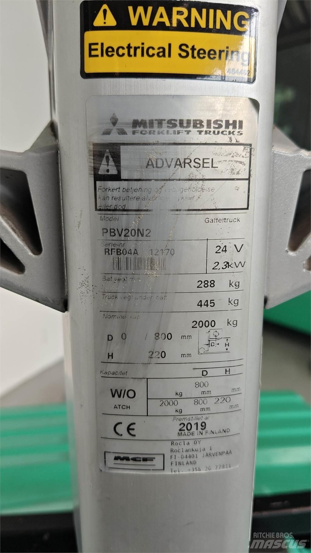 Mitsubishi PBV20N2 堆高機(叉車)-其他