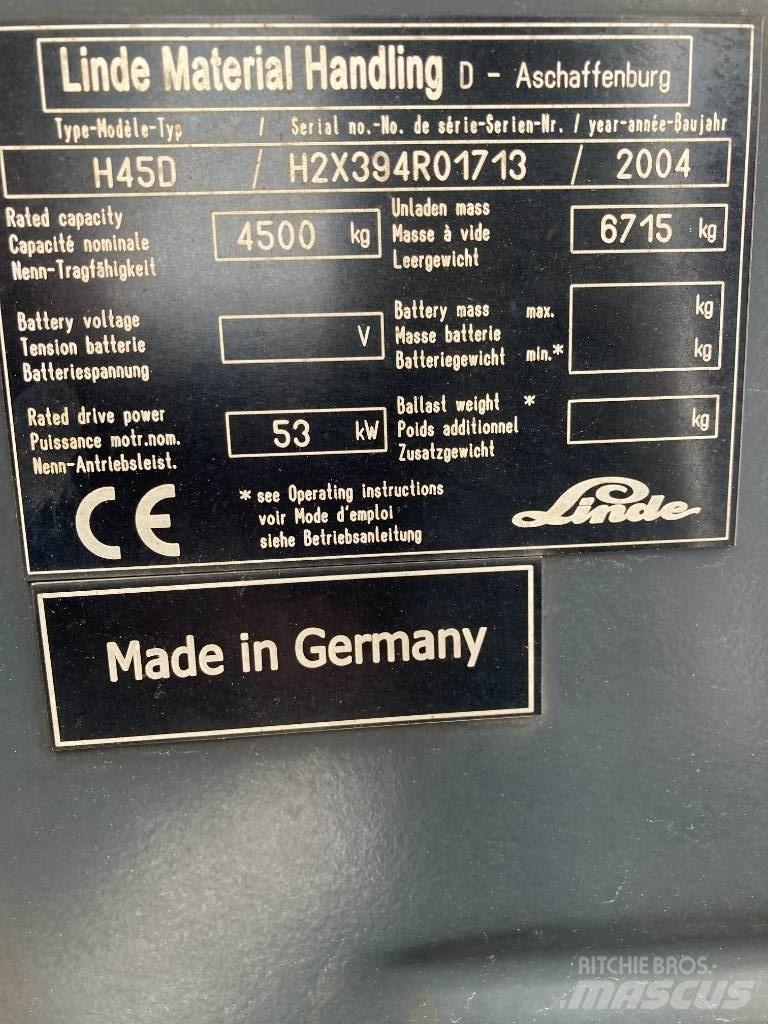 Linde H45D/394-01 柴油卡車