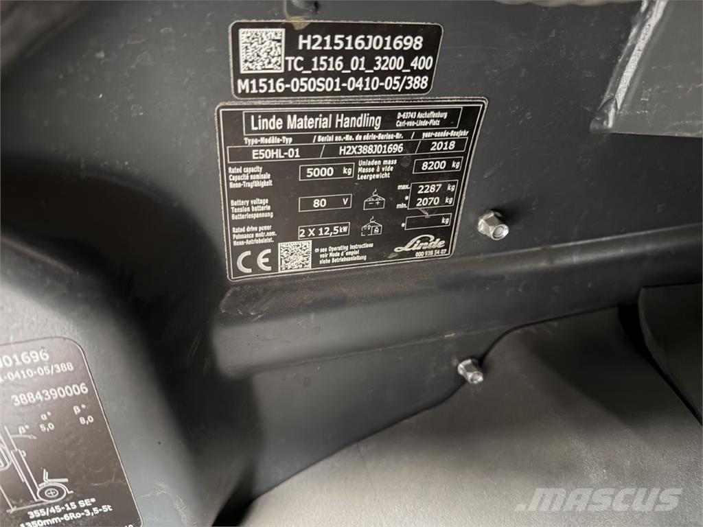 Linde E50HL-01 電動堆高機
