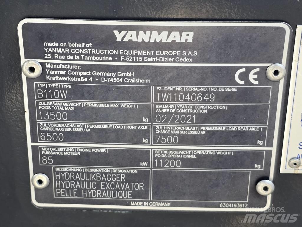Yanmar B 110 W 旋轉式挖土機/掘鑿機/挖掘機