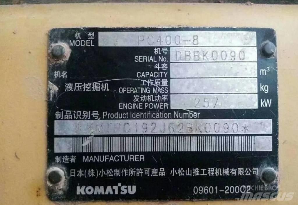 Komatsu PC400-8 履帶式 挖土機/掘鑿機/挖掘機