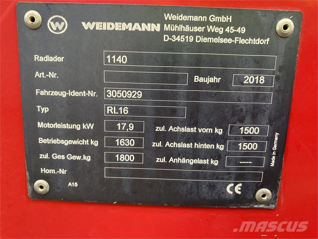 Weidemann 1140 多功能裝載機