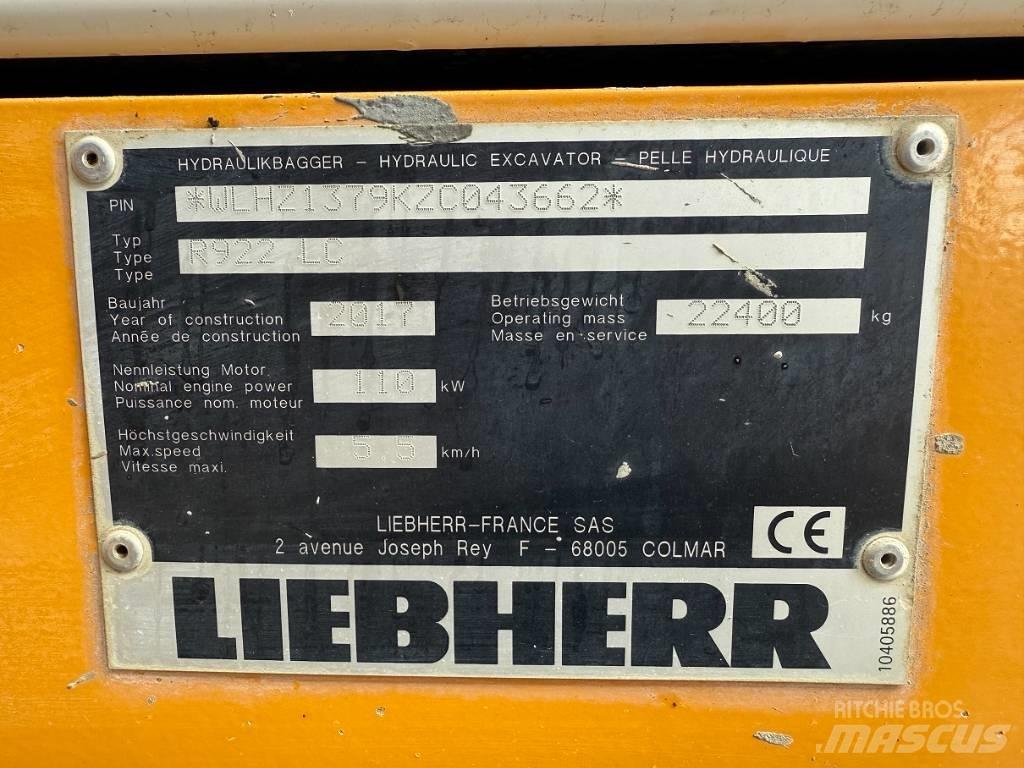 Liebherr R 922 LC 履帶式 挖土機/掘鑿機/挖掘機