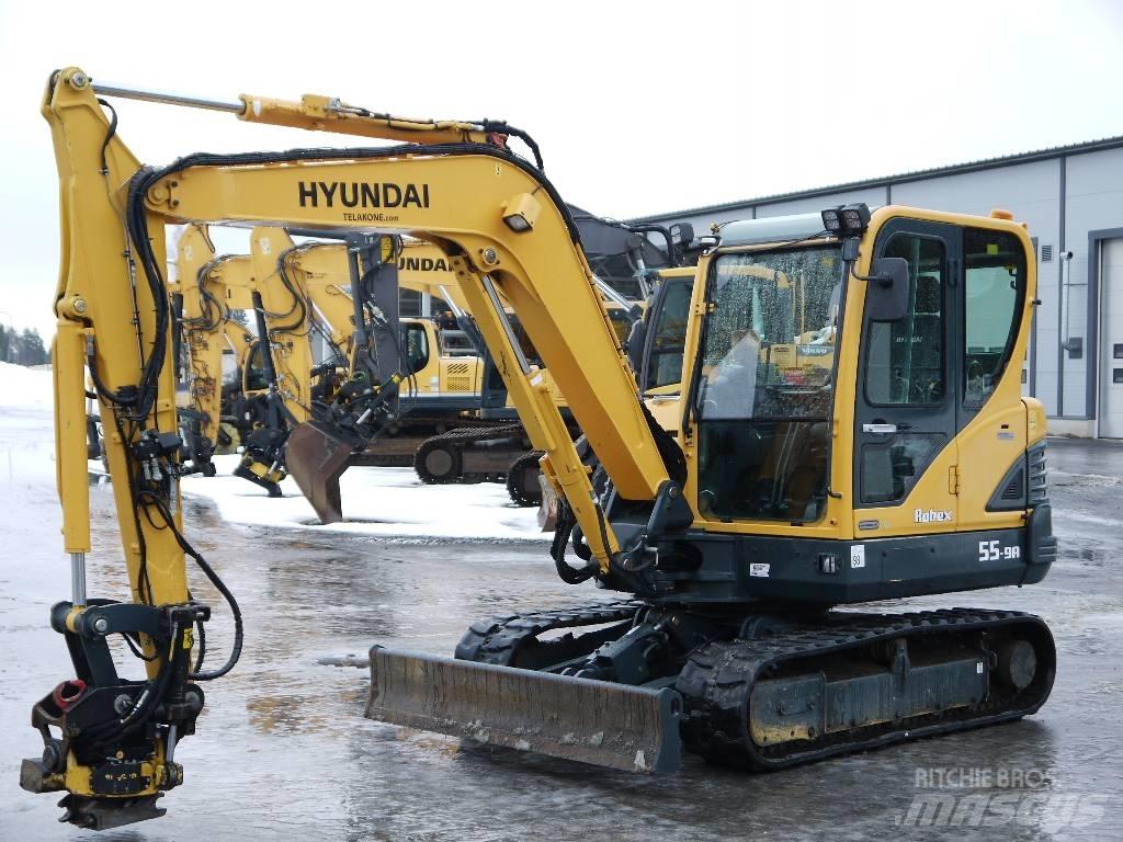 Hyundai R 55-9A 小型挖土機/掘鑿機<7t(小型挖掘機)