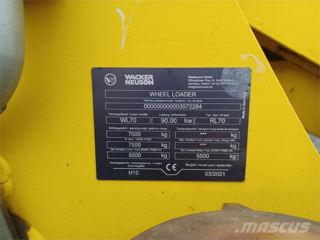 Weidemann WL70 輪胎式裝載機