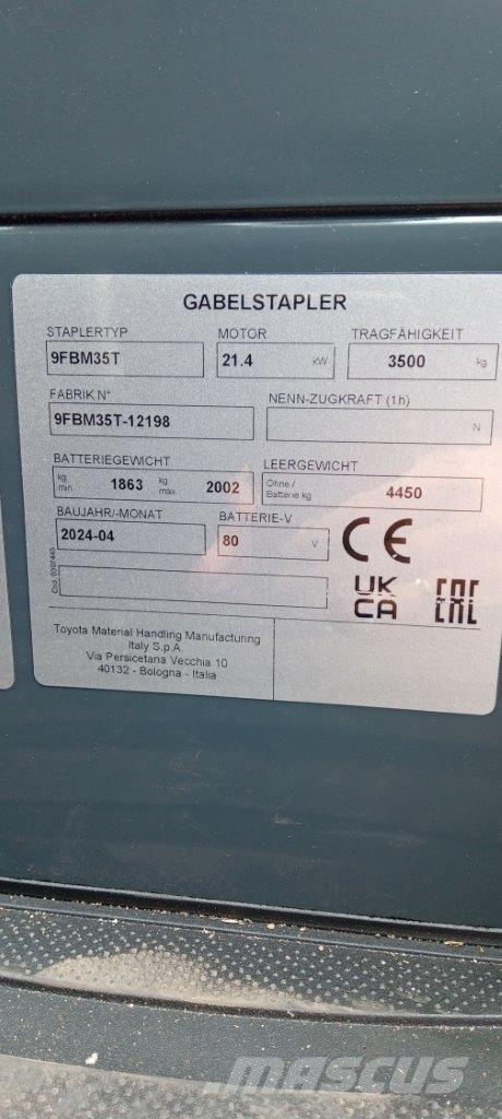 Toyota 9FBM35T 電動堆高機