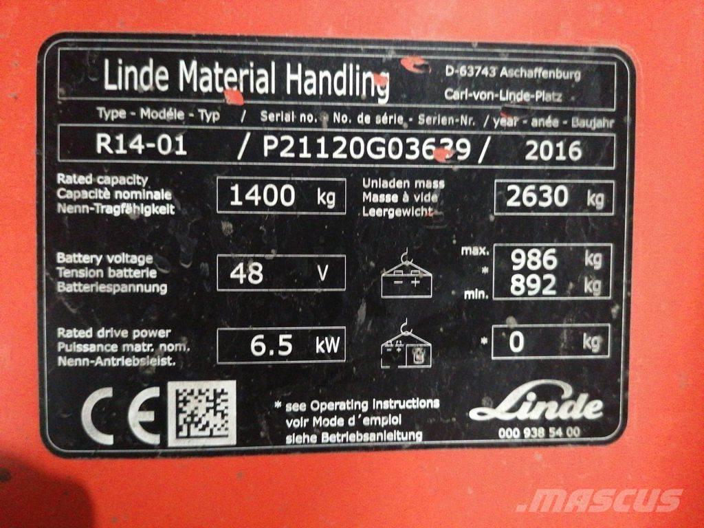 Linde R14-01 前伸式堆高機(叉車)