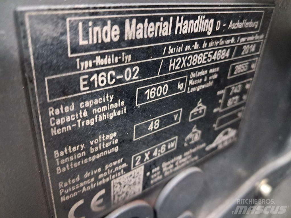 Linde E16C-02 電動堆高機