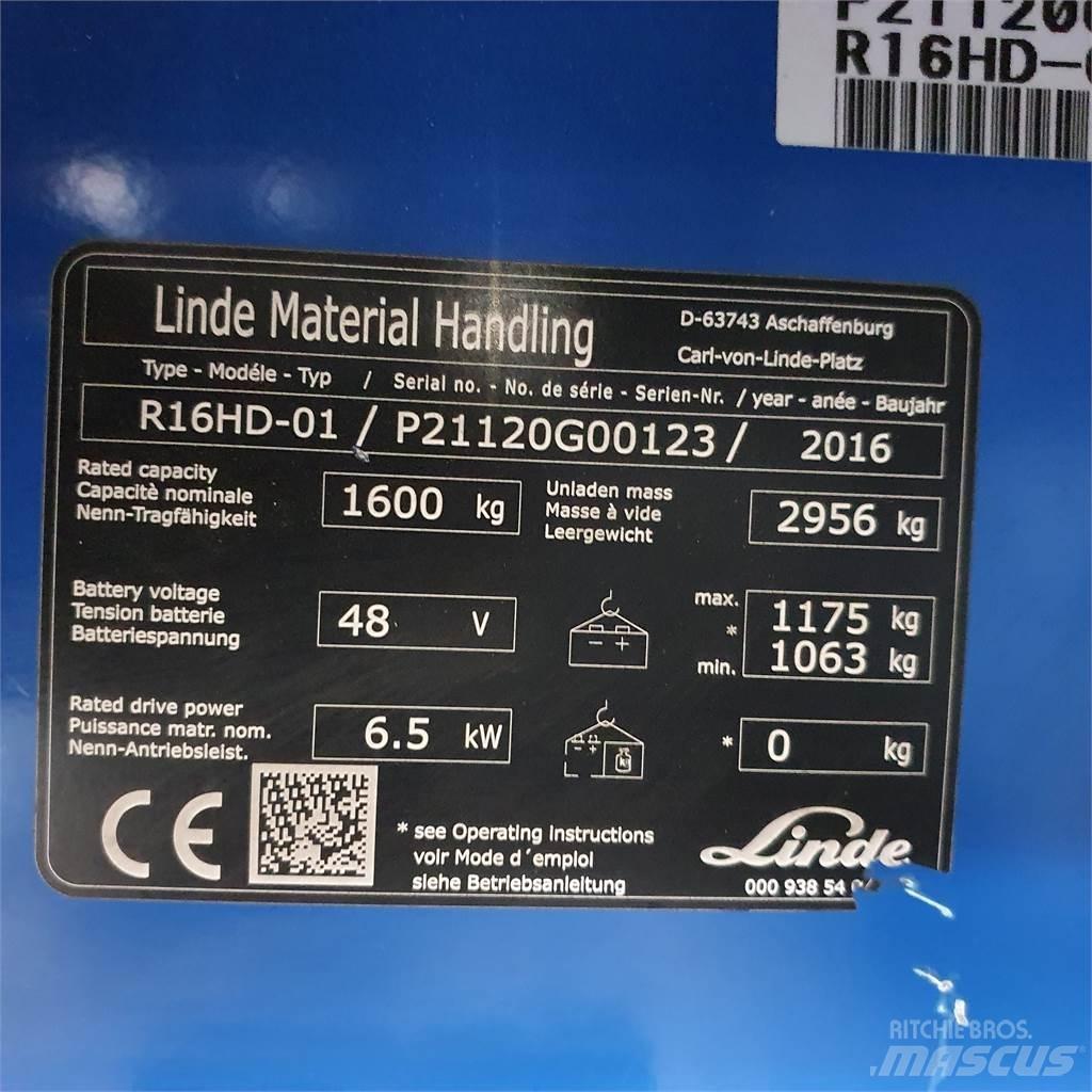 Linde R16HD 前伸式堆高機(叉車)