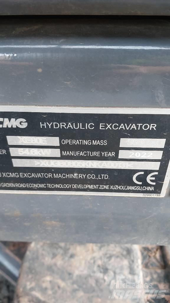 XCMG XE 80 E 中型挖土機/掘鑿機/挖掘機 7t-12t