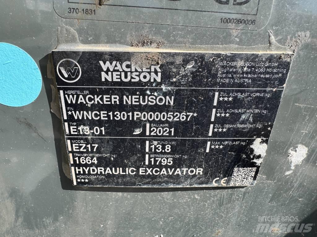 Wacker Neuson EZ17 履帶式 挖土機/掘鑿機/挖掘機