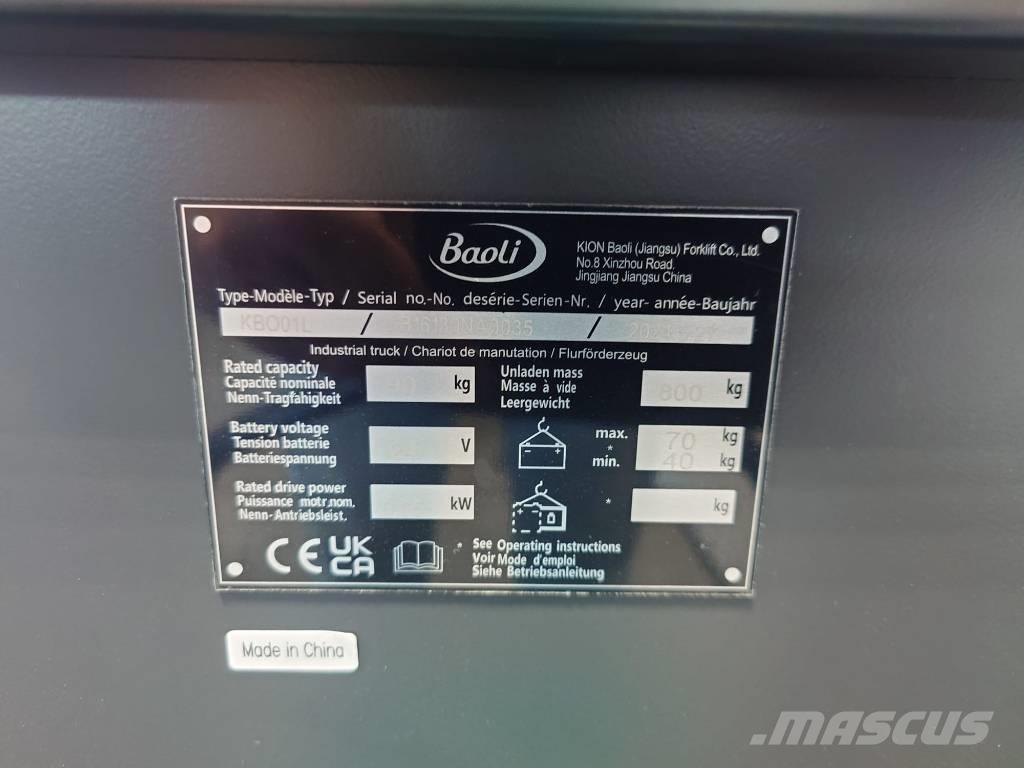 Baoli KBO-01L Li-ION 中端式裝載機