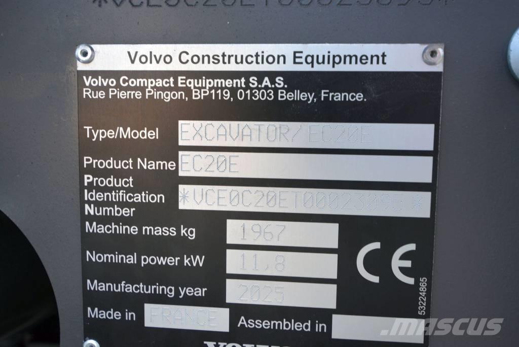 Volvo EC 20 E 小型挖土機/掘鑿機<7t(小型挖掘機)