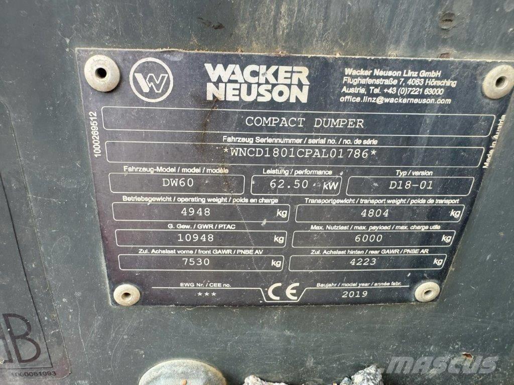 Wacker Neuson DW 60 側卸礦車