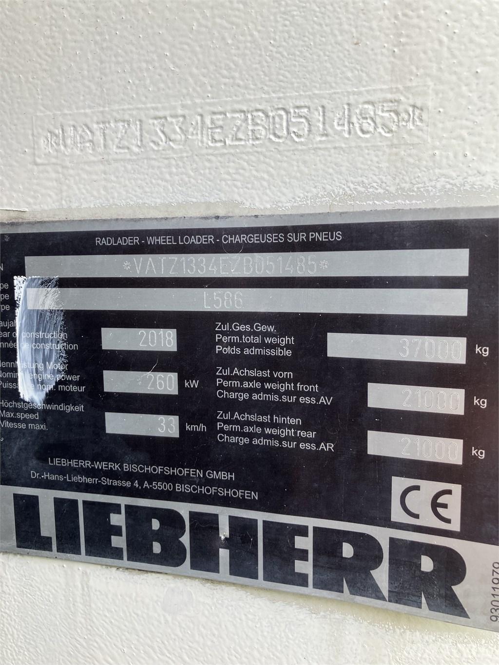 Liebherr L586 Xpower 輪胎式裝載機