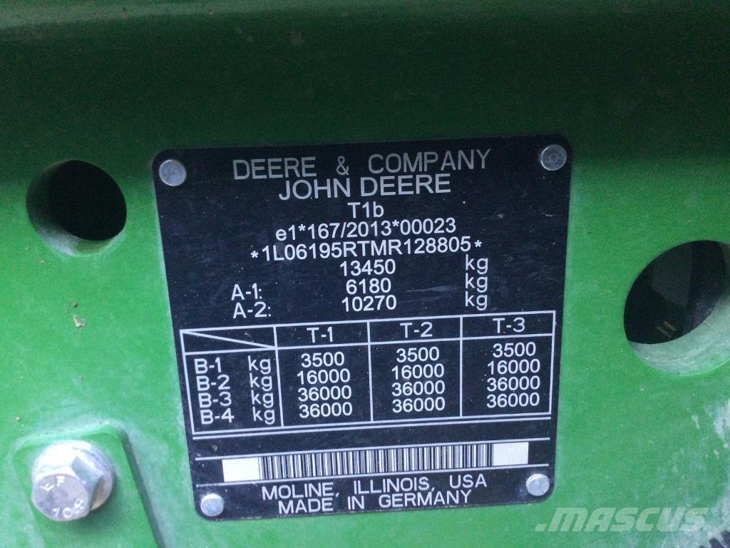 John Deere 6195R 曳引機