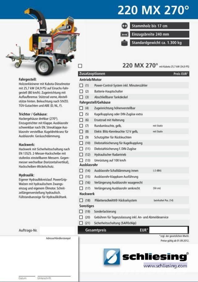 Schliesing 220 MX 碎木機