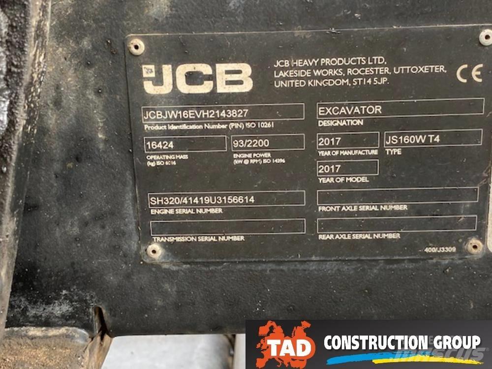 JCB JS 160 W 旋轉式挖土機/掘鑿機/挖掘機