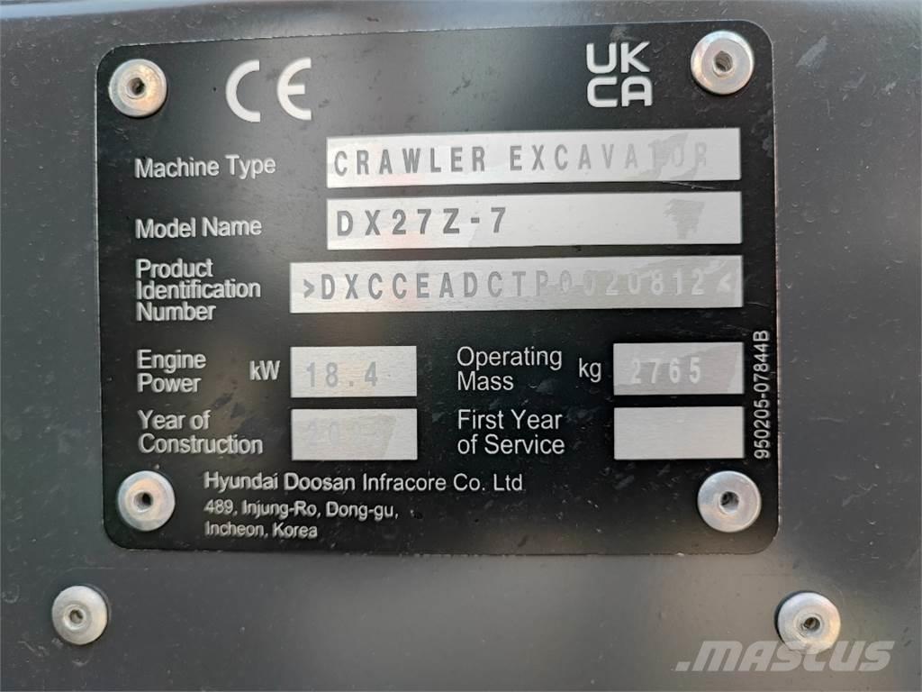 Develon DX27Z-7 其他農業機械