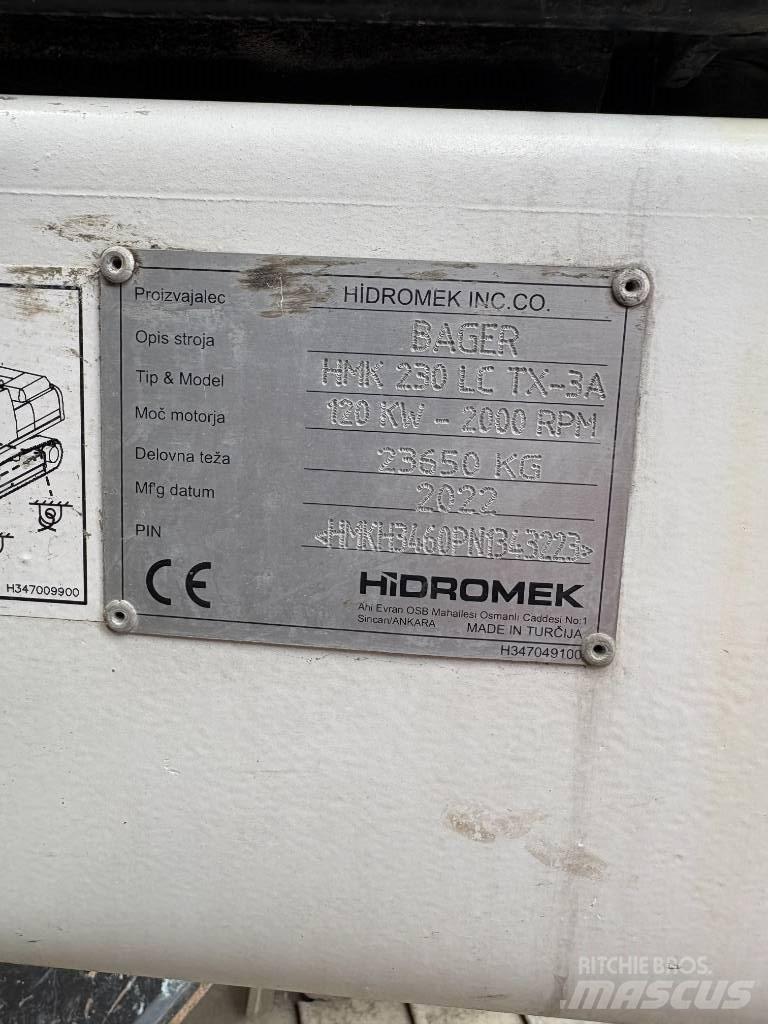 Hidromek 230 LC TX 拆卸式挖土機/掘鑿機/挖掘機