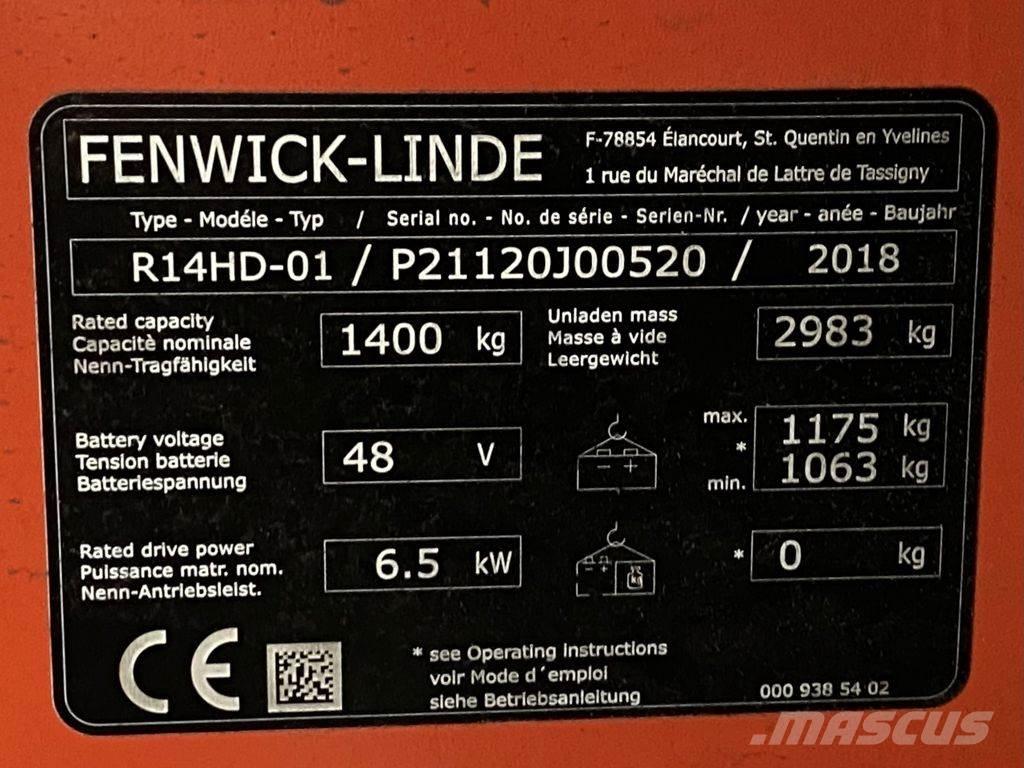 Linde R14HD 前伸式堆高機(叉車)