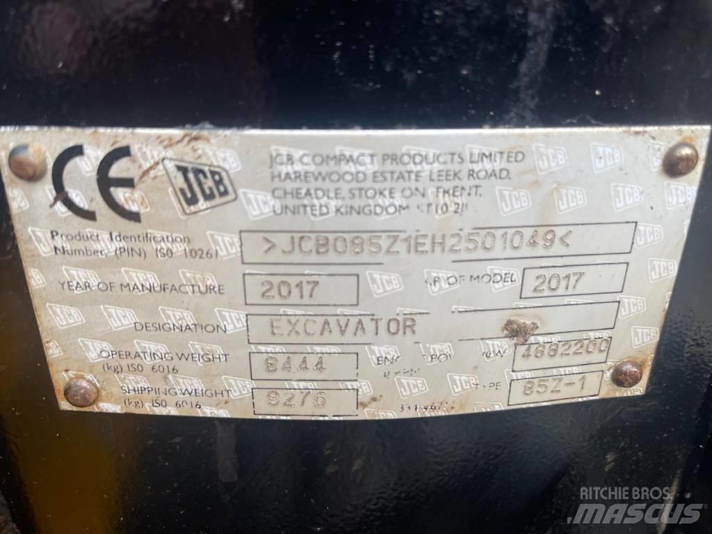 JCB 85 Z 中型挖土機/掘鑿機/挖掘機 7t-12t