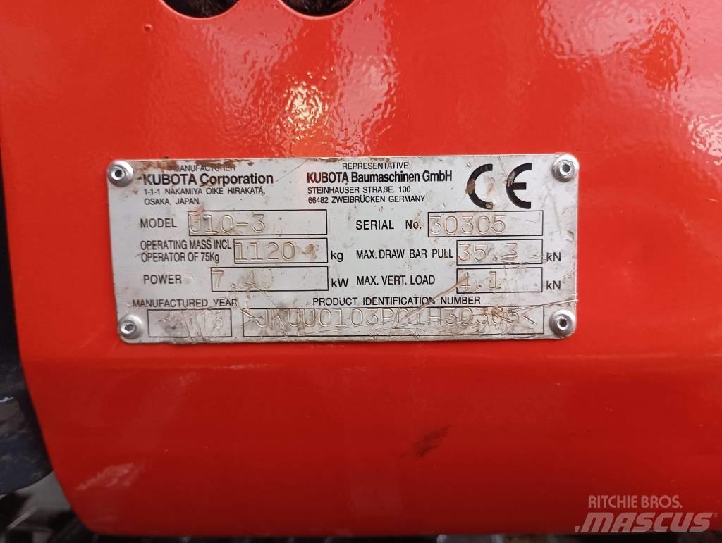 Kubota U 10 小型挖土機/掘鑿機<7t(小型挖掘機)