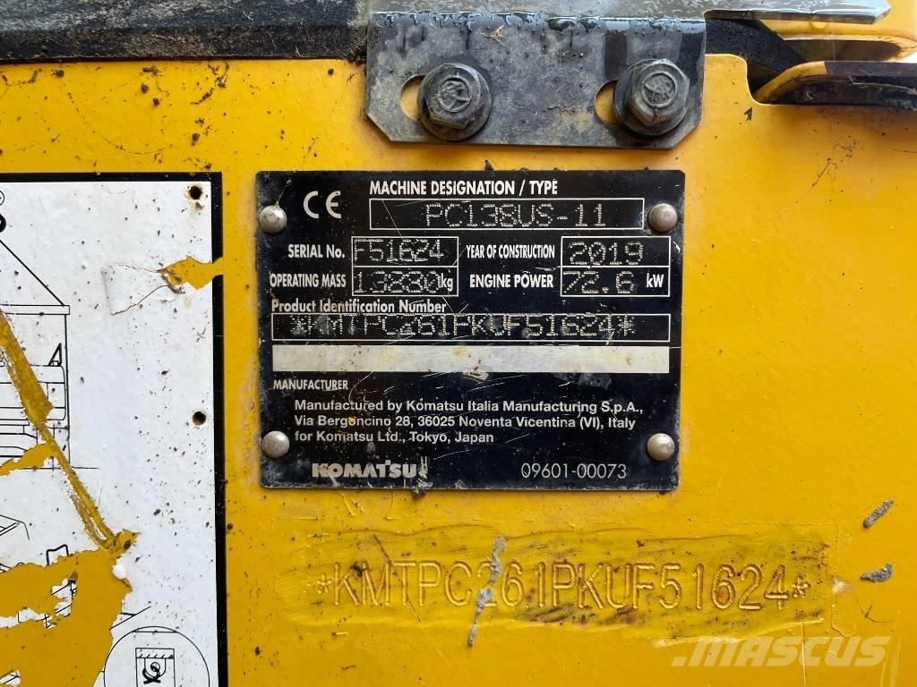 Komatsu PC 138 US-11 履帶式 挖土機/掘鑿機/挖掘機