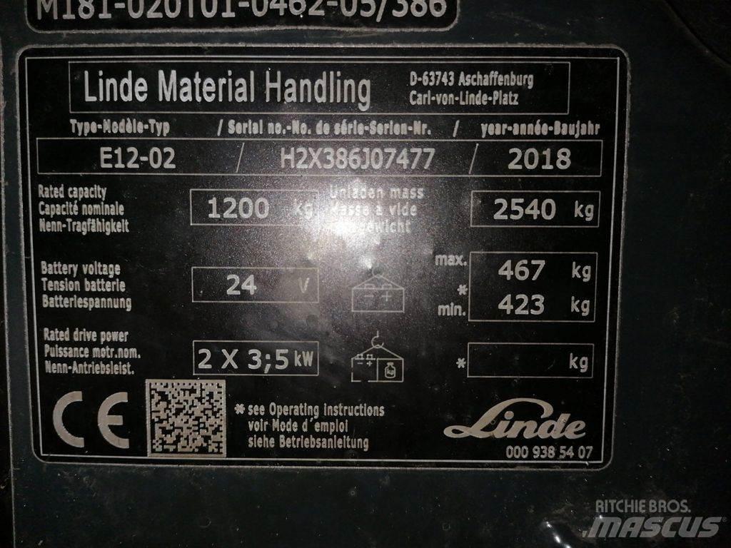 Linde E12-02 電動堆高機