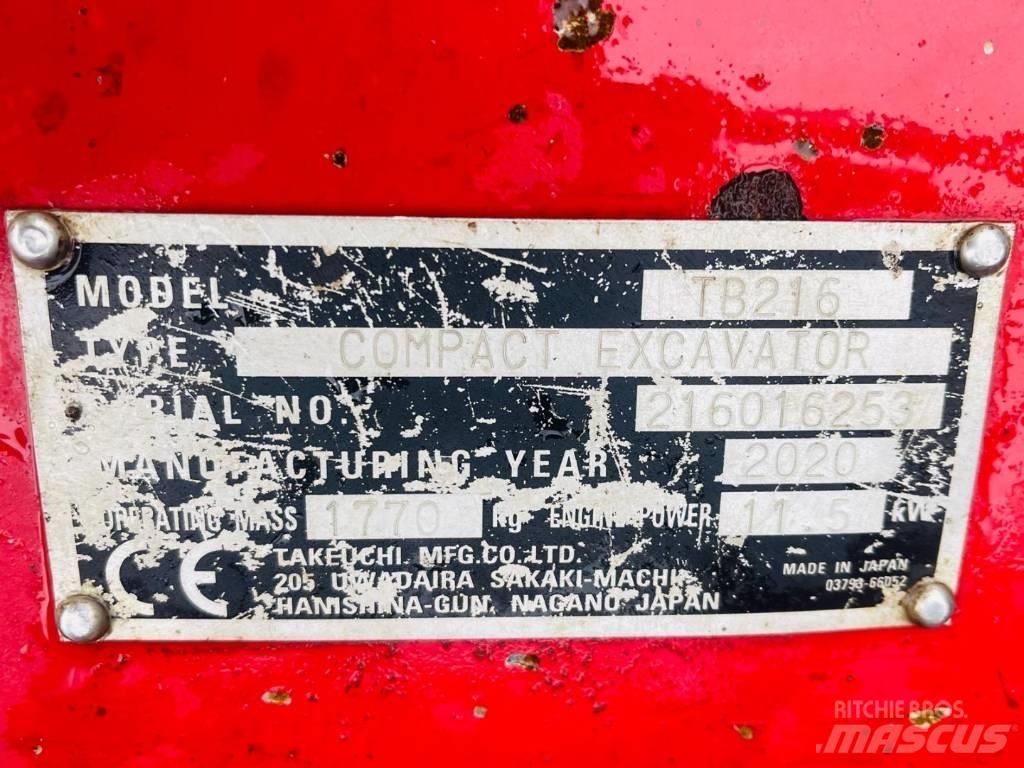 Takeuchi TB 216 小型挖土機/掘鑿機<7t(小型挖掘機)
