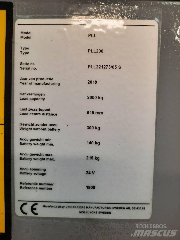 UniCarriers PLL 200 低架升降機