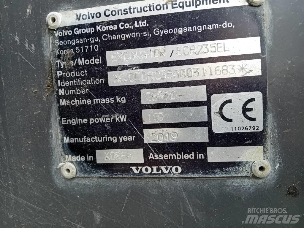 Volvo ECR235EL 履帶式 挖土機/掘鑿機/挖掘機