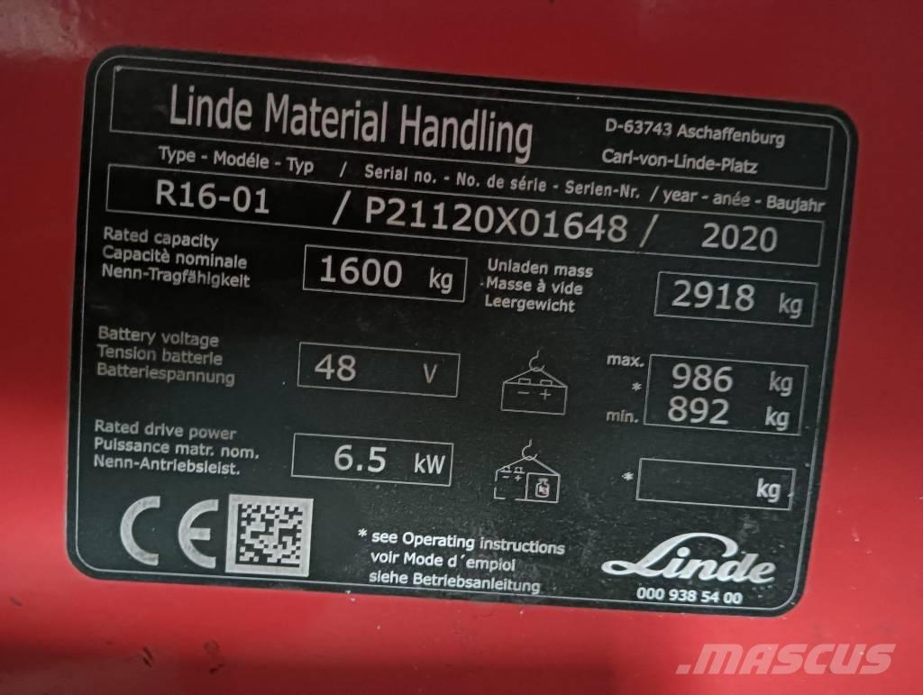 Linde R 16 前伸式堆高機(叉車)