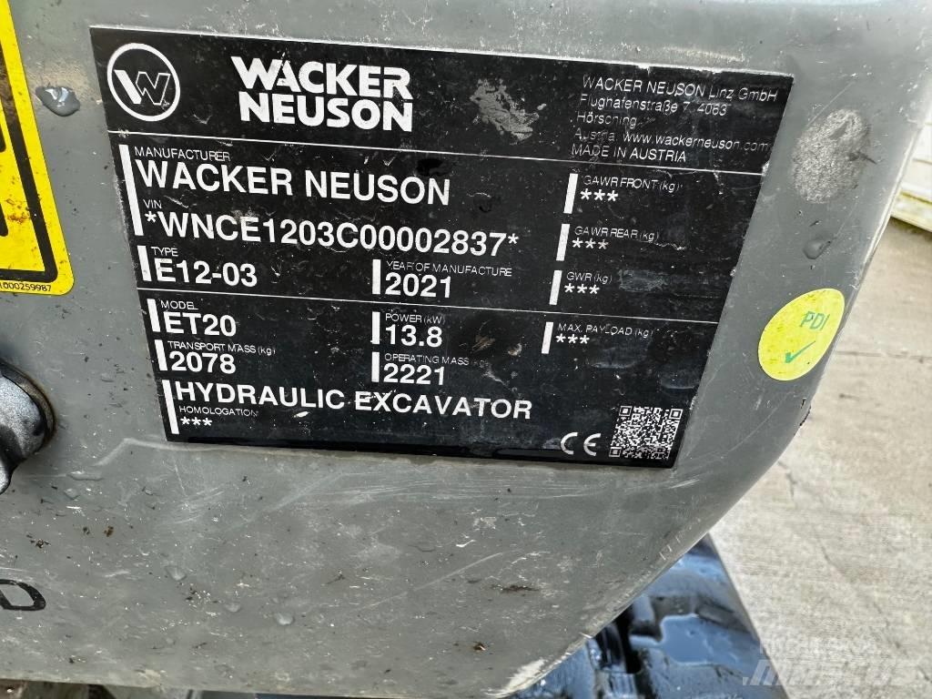 Wacker Neuson ET 20 小型挖土機/掘鑿機<7t(小型挖掘機)